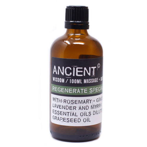 Regenerate Special A2! Rosemary, Lavender, Myrrh & Ginger Essential Oils - Bath and Massage Oil 100ml