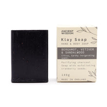 Load image into Gallery viewer, Bergamot, Vetiver, and Sandalwood - Klay Hand &amp; Body Soap 140g