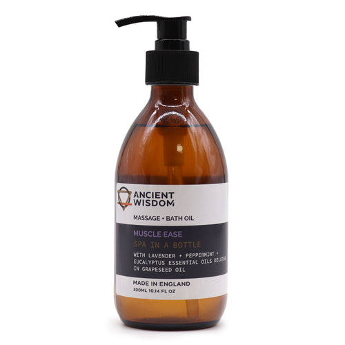 Muscle Ease Blend! Lavender, Peppermint & Eucalyptus Essential Oils - Bath and Massage Oil 300ml