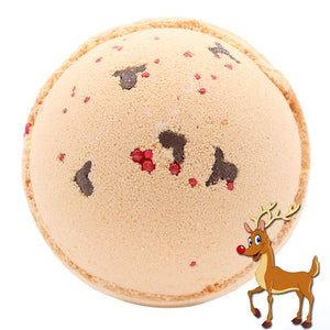 Reindeer & Red Nose 'Toffee Caramel' - Jumbo Shea Butter Bath Bomb 180g