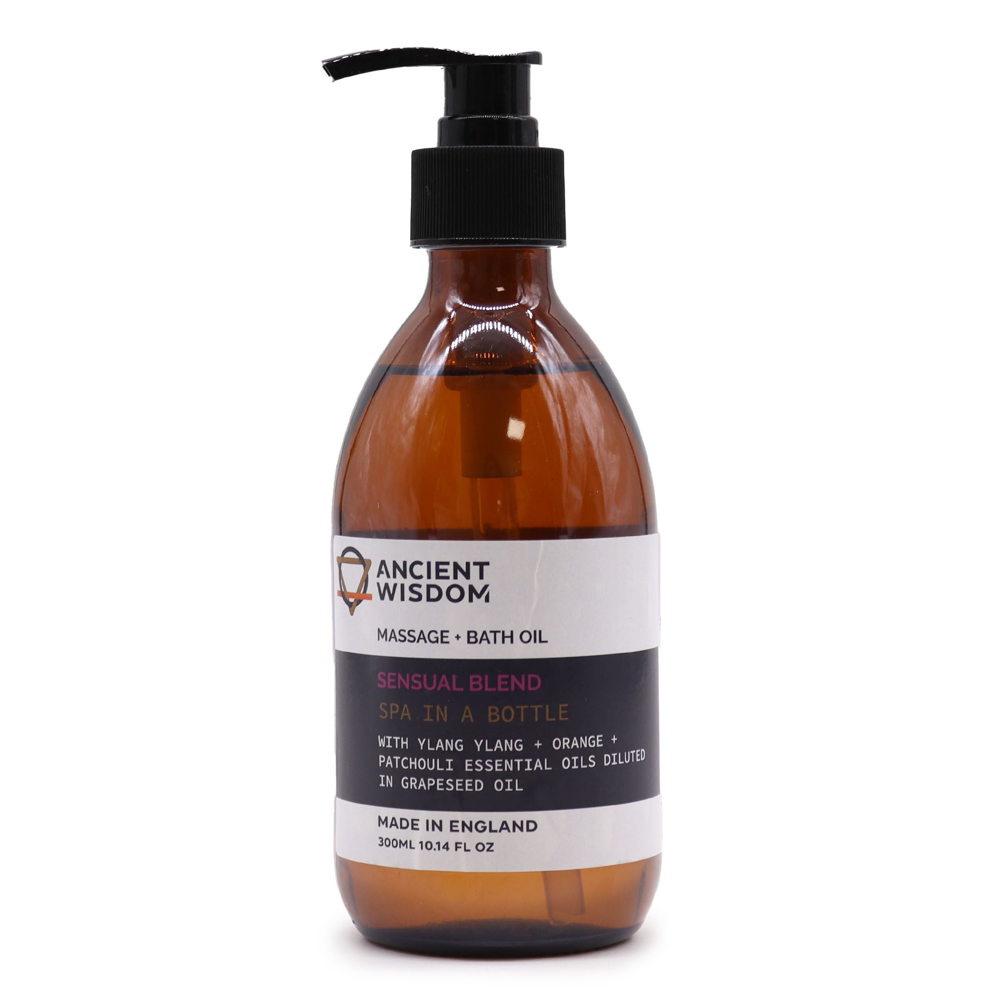 Sensual Blend! Ylang Ylang, Orange & Patchouli Essential Oils - Bath and Massage Oil 300ml