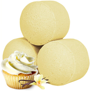 Vanilla Cupcake, Pack Of 10 Chill Pills - Mini Bath Bombs 140g (14g e)