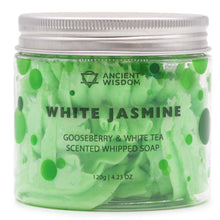 Load image into Gallery viewer, Gooseberry &amp; White Tea &#39;White Jasmine&#39; - Whipped Soap 120g